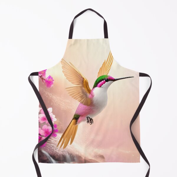 Item preview, Cute hummingbird with cherry blossoms and waterfall designed and sold by YuniaMiyu.