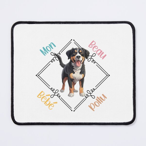 Item preview, Chien Bouvier de l'Entlebuch (Entlebucher Mountain Dog) my beautiful hairy baby for the lovers of the bouviers, in French. designed and sold by isaweb.