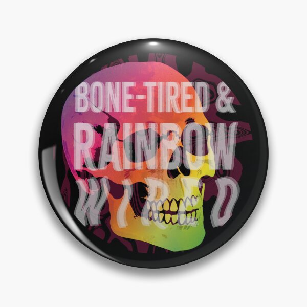 Artikelvorschau, Knochenmüde und regenbogenfarben entworfen und verkauft von Rachel Foster.