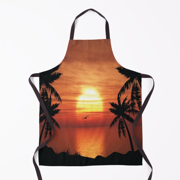 Artikelvorschau, Palm tree beach on evening sunset entworfen und verkauft von Donutlovers.