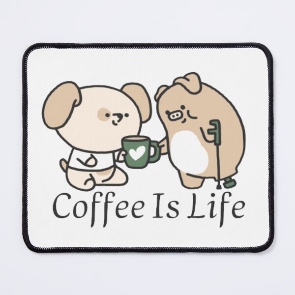 Item preview, Coffee is life - animal drinking coffee designed and sold by AnimalWorldArtt.