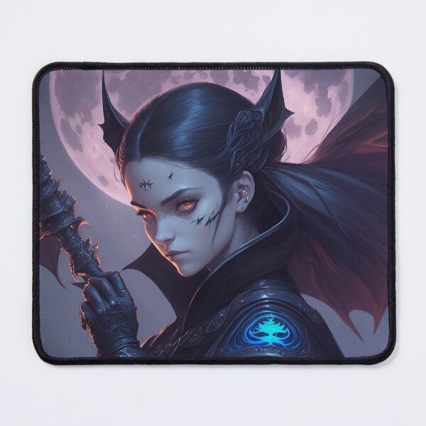 Item preview, Dark wallpaper with a gothic girl with ears and weapons. designed and sold by Leikadraws.