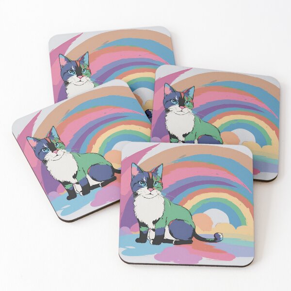 Item preview, Rainbow Whiskers: Cat Amidst the Spectrum designed and sold by alchemyaes.