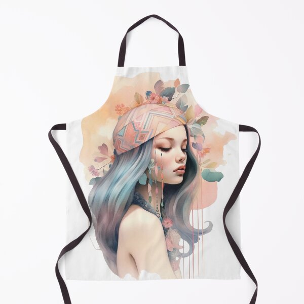 Item preview, Boho minimal abstract art of a beautiful girl designed and sold by ArchanaAsh.