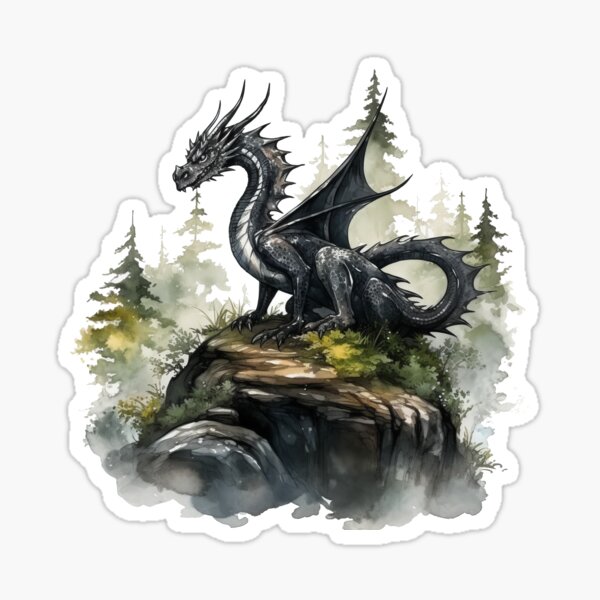 Item preview, Black dragon 1 designed and sold by DoomandBellas.