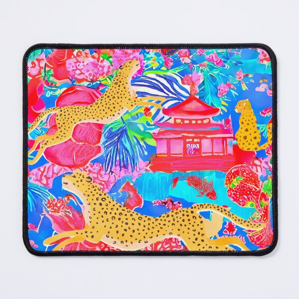 Item preview, Panthers in chinoiserie garden designed and sold by SophieClimaArt.