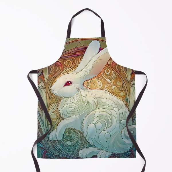 Item preview, Art Nouveau Ruby Eyed Rabbit  designed and sold by Elwynartnouveau.