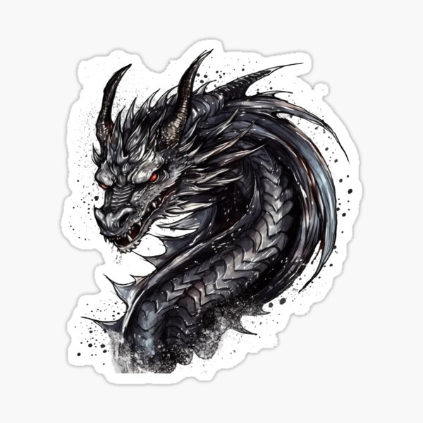 Item preview, Black Dragon head 2 designed and sold by DoomandBellas.