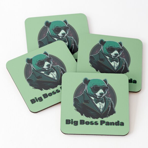 Item preview, Panda green colored mafia boss funny design designed and sold by K-Art-Design.