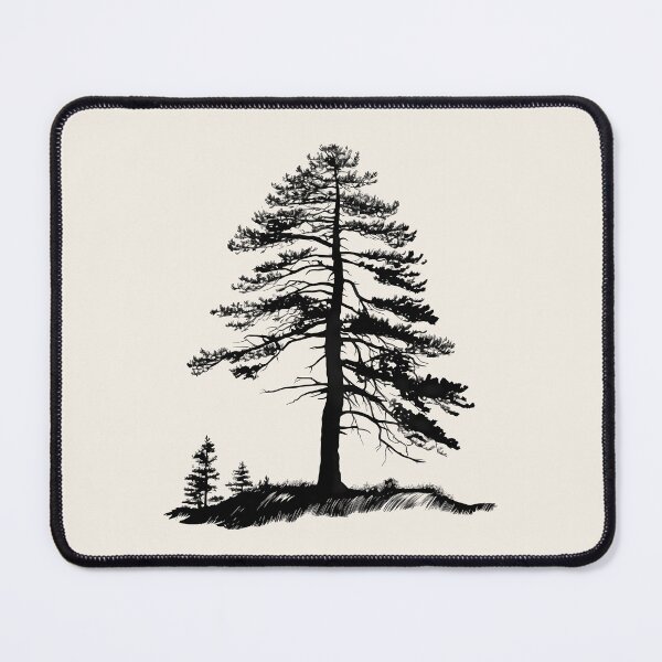 Item preview, Forest Shadows: Silhouette of a Pine Tree designed and sold by BloomingPixel.
