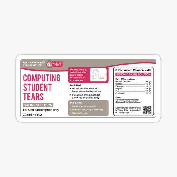 Item preview, Computing Student Tears designed and sold by bantermugs.