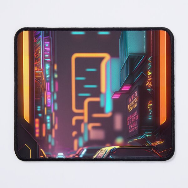 Item preview, Cars on Neon-Lit Urban Street designed and sold by cyberartmaker.