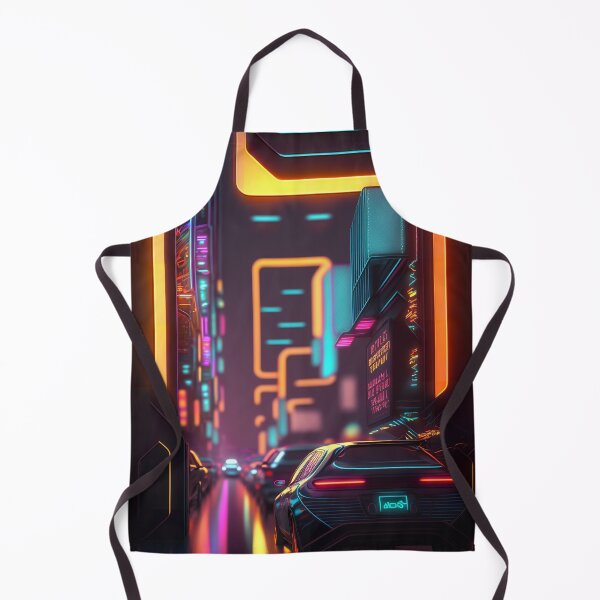 Item preview, Cars on Neon-Lit Urban Street designed and sold by cyberartmaker.
