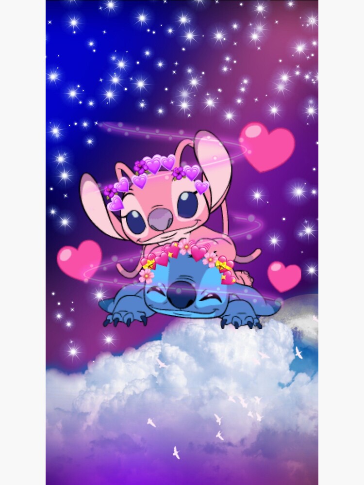 cute stitch and angel  Poster for Sale by emily040503