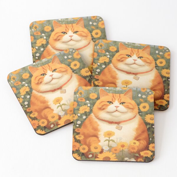 Item preview, Feline Garden Delight: Retro Vintage Cat Florals designed and sold by KittyStampedeCo.