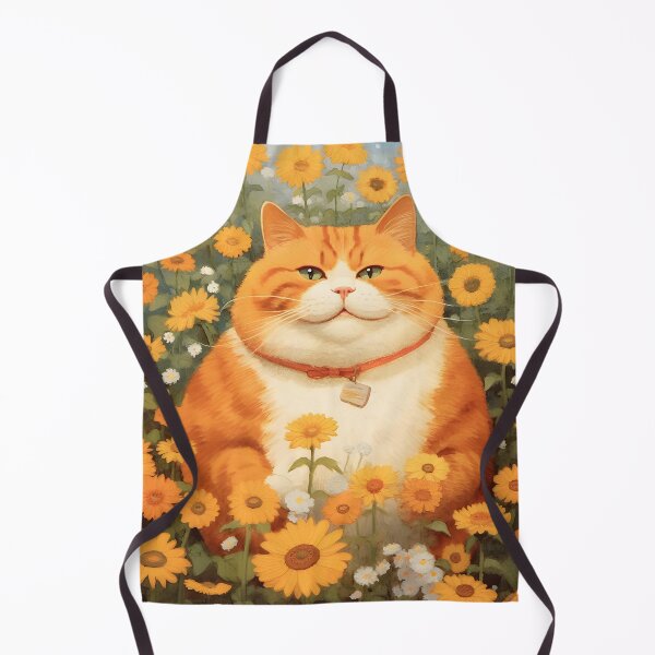 Item preview, Feline Garden Delight: Retro Vintage Cat Florals designed and sold by KittyStampedeCo.