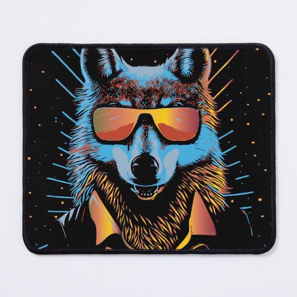 Item preview, Colorful Wolf with Sunglasses designed and sold by alw951.