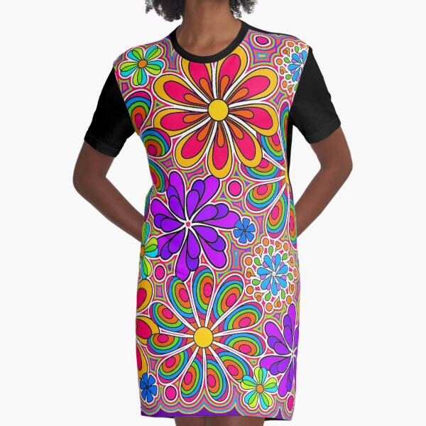 Item preview, Fun Colorful Retro Flower Power Art designed and sold by Alondra.