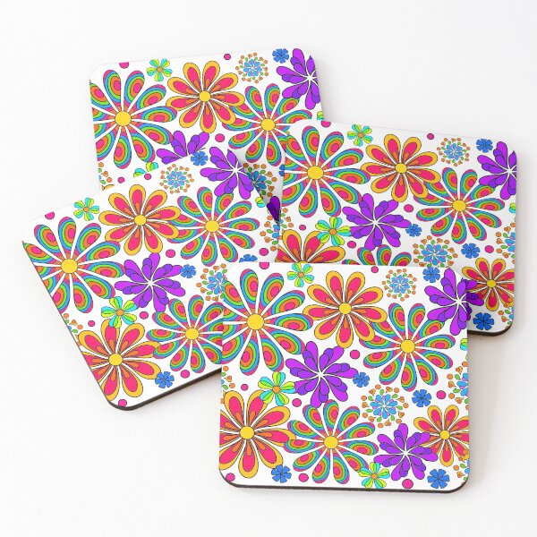 Artikelvorschau, Lustige bunte Retro-Flower-Power-Kunst entworfen und verkauft von Alondra.