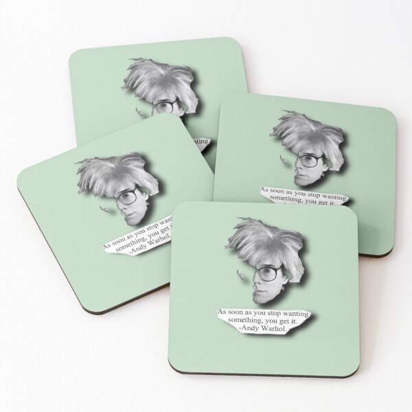 Item preview, “Inspiring quote” - By Andy Warhol  designed and sold by Dracha. 1991.