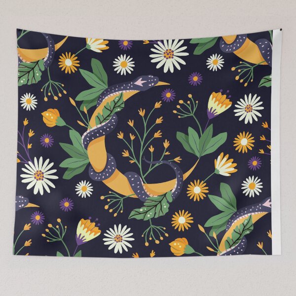 Item preview, Magical Boho Snakes Flowers  designed and sold by BetOova.