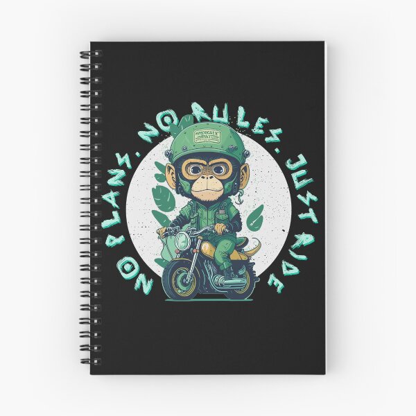 Item preview, No Plans, No Rules, Just ride - cute monkey on a motorcycle designed and sold by Ellisano.