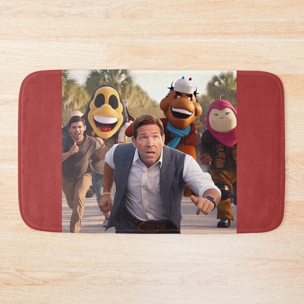 Item preview, Govenor Ron DeSantis Chased by Cartoon Characters designed and sold by Bleknervin.