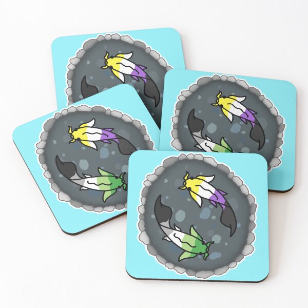 Item preview, Aro and Nonbinary Pride Flag Koi Pond designed and sold by CastleOfDragons.