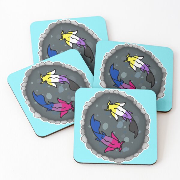 Item preview, Nonbinary and Bi Pride Flag Koi Pond designed and sold by CastleOfDragons.