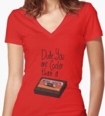 dude you are cooler than a ... Women's Fitted V-Neck T-Shirt