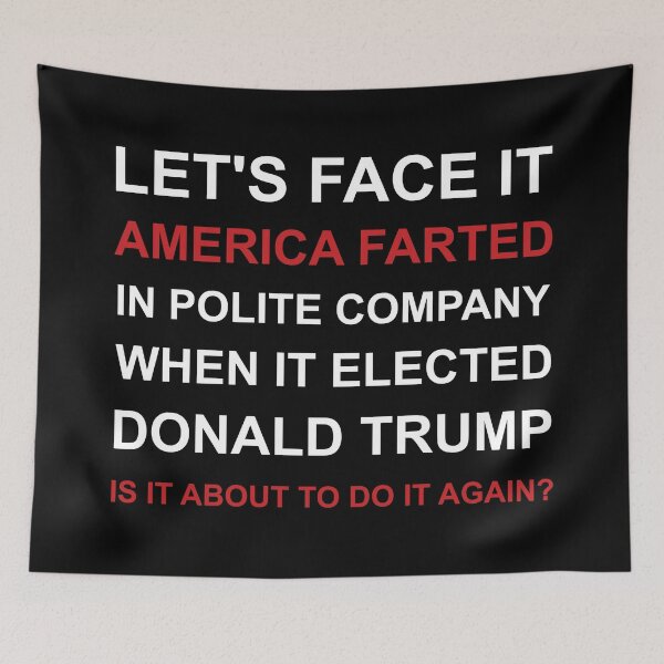 Item preview, America's 2016 Trump fart white designed and sold by Politics-Corner.
