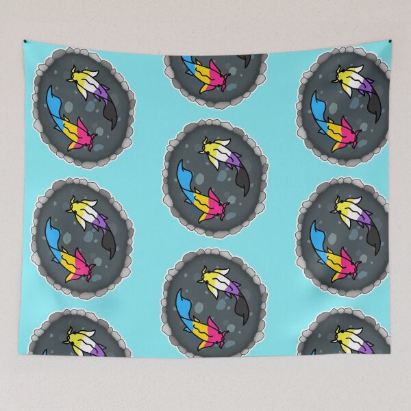 Item preview, Nonbinary and Pan Pride Flag Koi Pond designed and sold by CastleOfDragons.