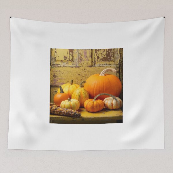 Item preview, Pumpkins On Yellow Table designed and sold by Garry Gay.