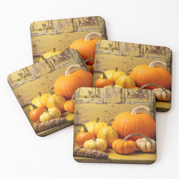Item preview, Pumpkins On Yellow Table designed and sold by Garry Gay.
