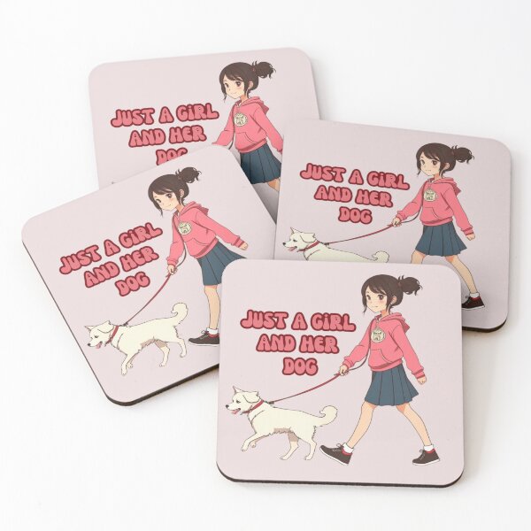 Item preview, Just a Girl and Her Dog / Girl Walking dog Print. designed and sold by TGAL2.