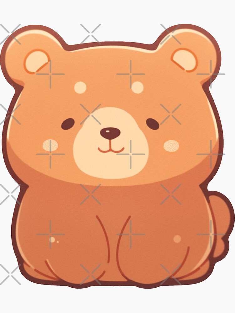 Kawaii Bear Sticker for Sale by TheBakaAnime