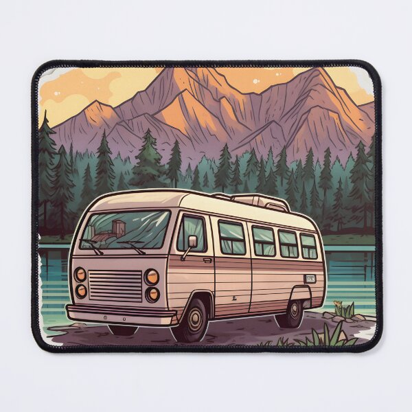 Item preview, Vintage Van in the Mountains by kidkye designed and sold by kidkye.