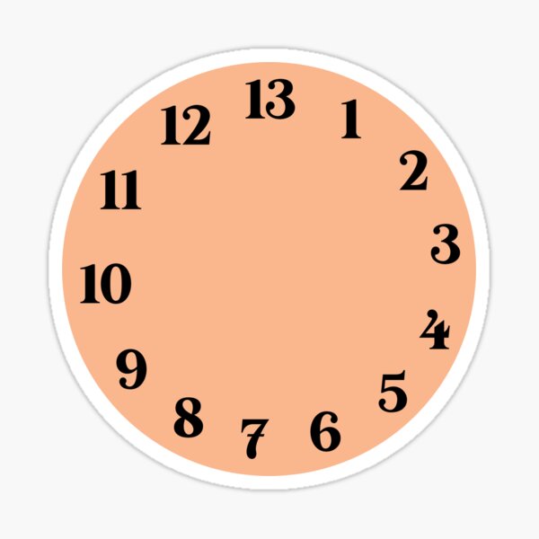 "Clock strikes 13" Sticker for Sale by esthher Redbubble