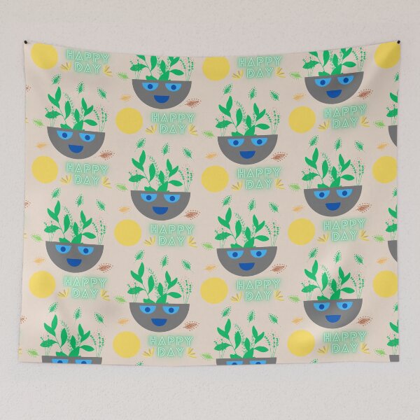 Item preview, "Embrace the Radiance: Happy Day Design with Sun and Plants" designed and sold by GiftsAndCrafts.
