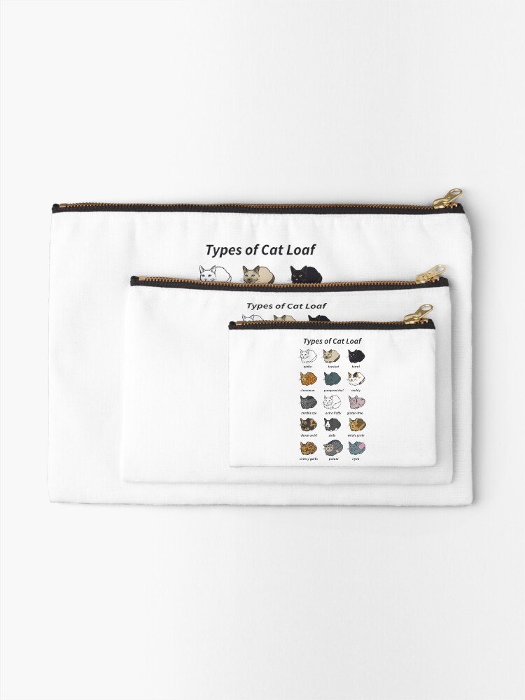 Alternate view of The Types of Cat Loaf Zipper Pouch