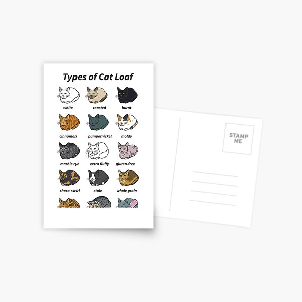 Vista previa del artículo con la obra «Los tipos de pan para gatos», diseñado y vendido por usclaireforce.
