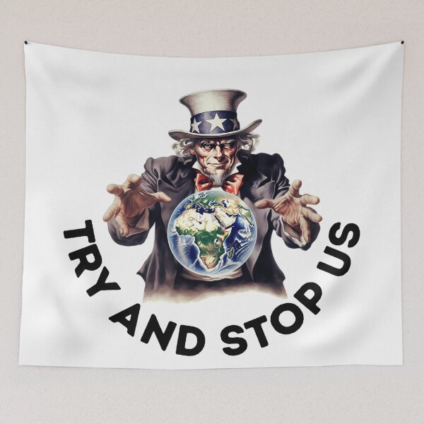 Item preview, Funny July 4th World Domination Uncle Sam Power Grab designed and sold by SweetWhiskers.