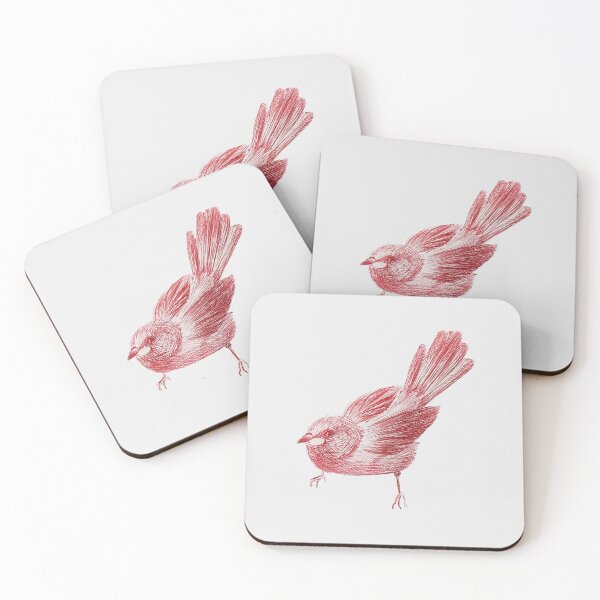 Item preview, Sketchy bird in red pen designed and sold by artbyminakshi.