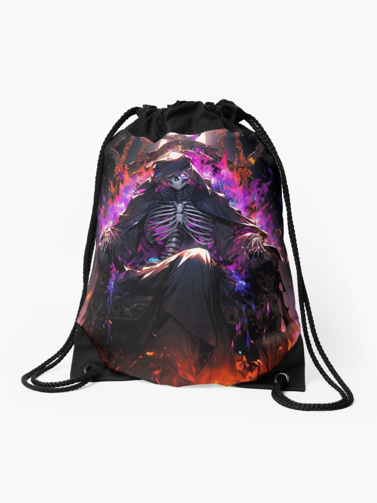 Thumbnail 1 of 3, Drawstring Bag, Flames of Dominance: The Necromancer's Reign designed and sold by CasualCommander.