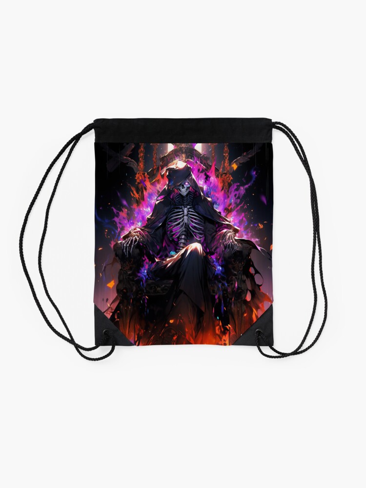 Thumbnail 2 of 3, Drawstring Bag, Flames of Dominance: The Necromancer's Reign designed and sold by CasualCommander.