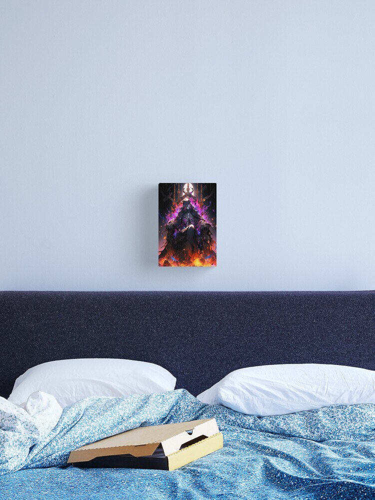 Thumbnail 1 of 3, Canvas Print, Flames of Dominance: The Necromancer's Reign designed and sold by CasualCommander.