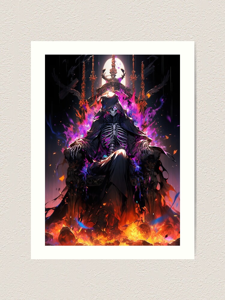 Thumbnail 2 of 3, Art Print, Flames of Dominance: The Necromancer's Reign designed and sold by CasualCommander.