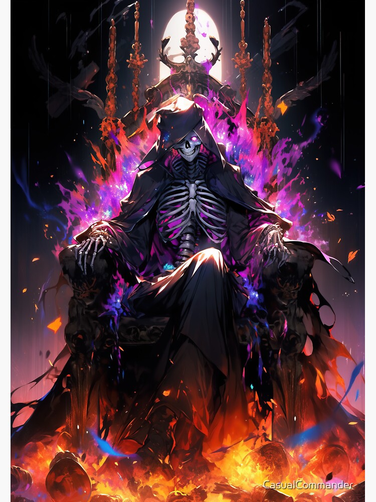 Thumbnail 3 of 3, Sticker, Flames of Dominance: The Necromancer's Reign designed and sold by CasualCommander.