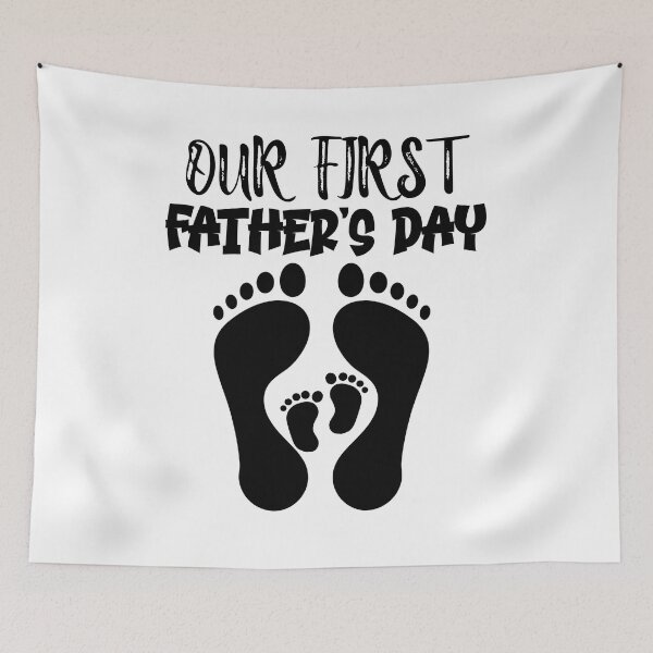 Item preview, Our First Father's Day Big Feet Little Feet Design designed and sold by MimsTees.