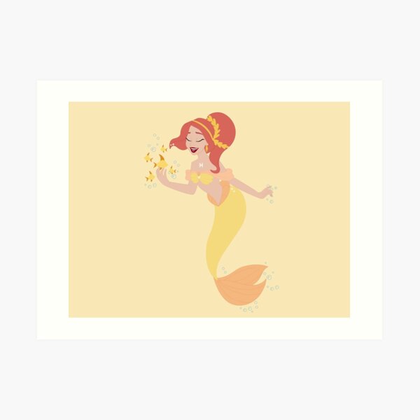 Pisces Yellow Art Print By Karlaestrada Redbubble